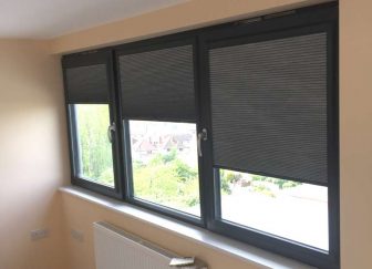 Perfect Fit pleated blackout blinds fitted at a house in Exmouth.